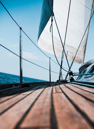 Operate sailing yacht