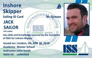 ISSA Certificate Inshore Skipper Sail